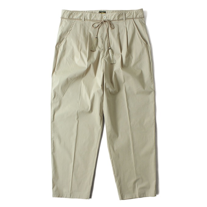 TWO-TUCK POTTERY PANTS [Beige]
