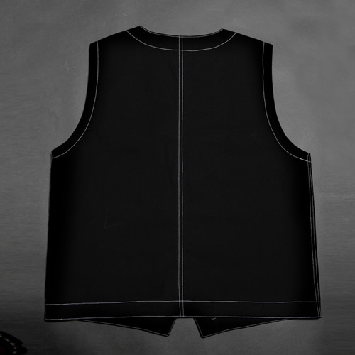 Bootlegger gabardine road vest [Black]